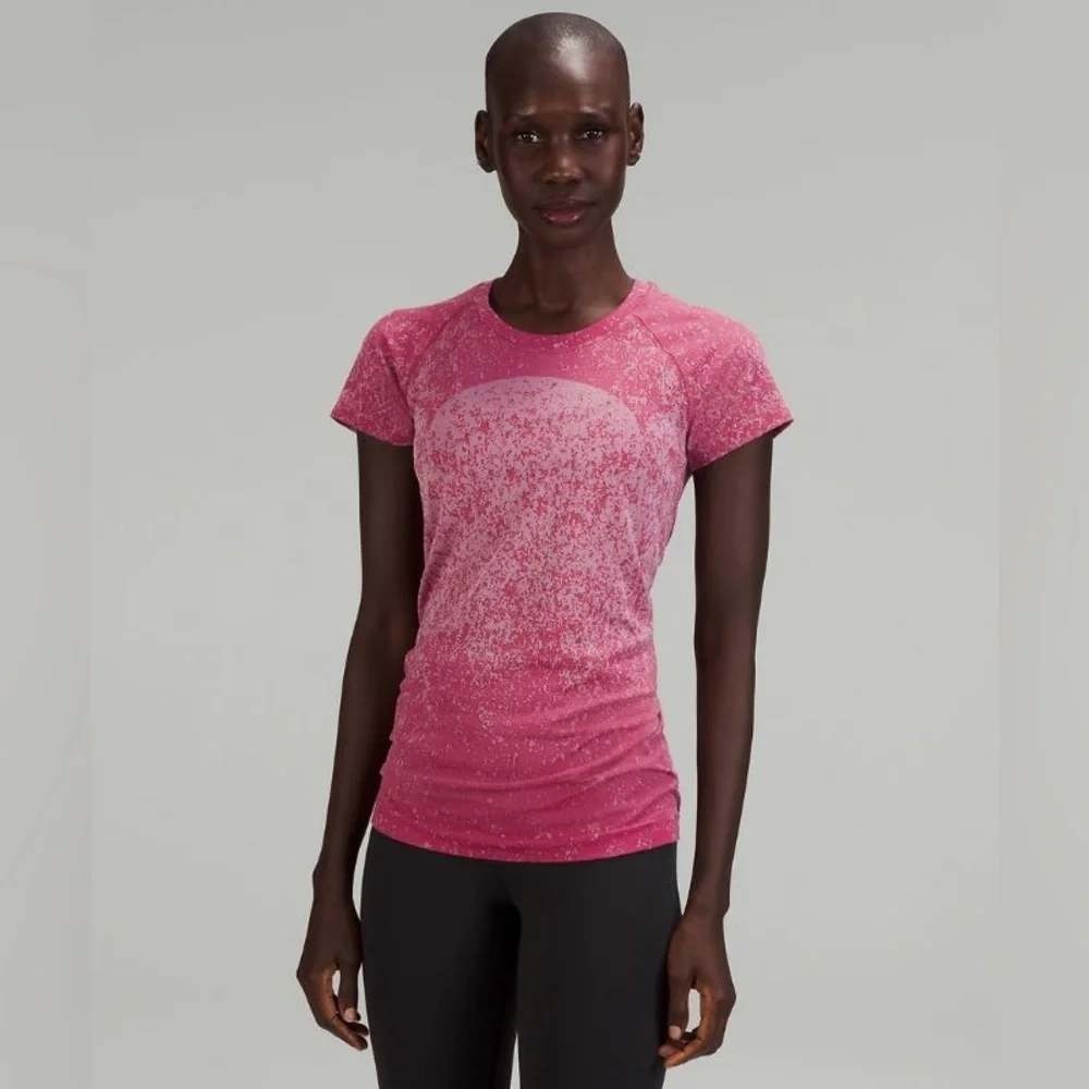 Lululemon Swiftly Tech SS 2.0 Women Size 6 Pink Peony Excellent Top